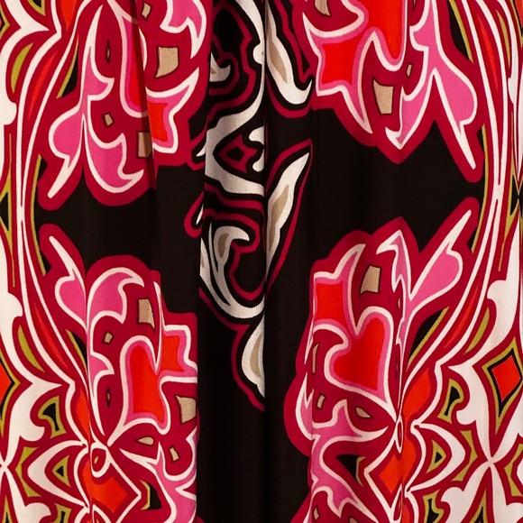 NOTATIONS Maxi Dress Black Multi Color Aztec Print Sleeveless Medium - Picture 5 of 7